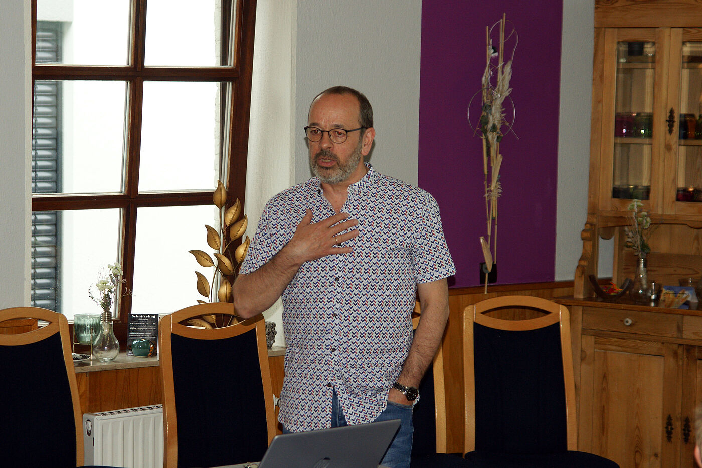 Hans Brick, 1. Vorsitzender des ADFC Meppen, auf der Gründungsversammlung (6430)