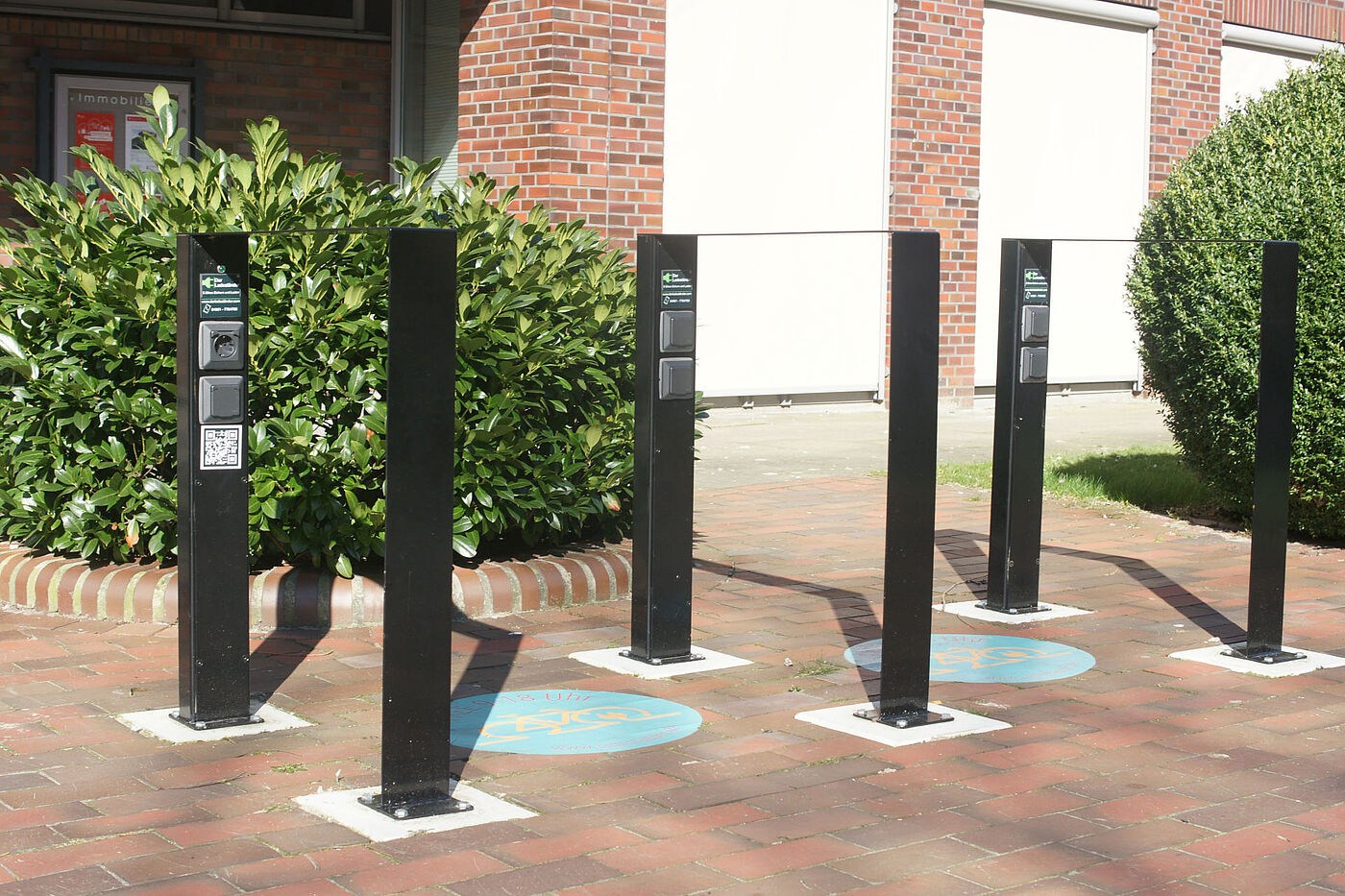 E-Bike-Ladestationen an der Sparkasse