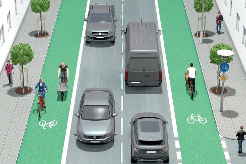 Radfahrstreifen: Ein eigener Fahrstreifen für den Radverkehr