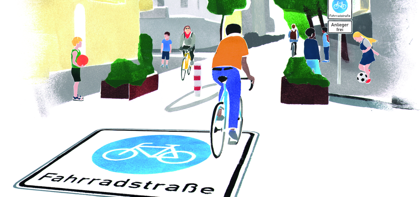 Illustration Fahrradstraße