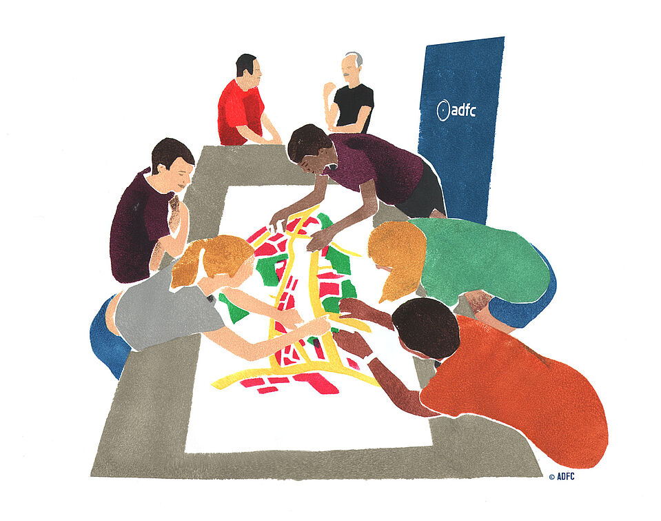 Gruppenarbeit Mapathon Illustration Gruppenarbeit Mapathon Illustration